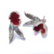 Unique silver Redcurrant earrings