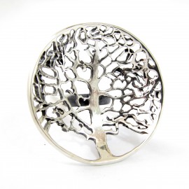 Ajur Silver Tree Necklace N1