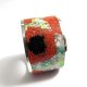 Handmade silver ring with coral flowers