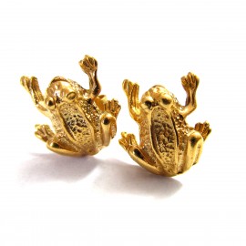 Golden Frogs Earrings N36