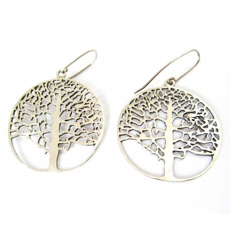 Ajur Silver Trees Earrings N55