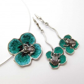 Clovers with Frogs Set K1