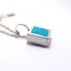 Square jewelry with Turquoise and silver