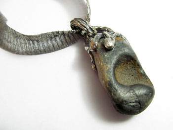Handmade necklace River stone
